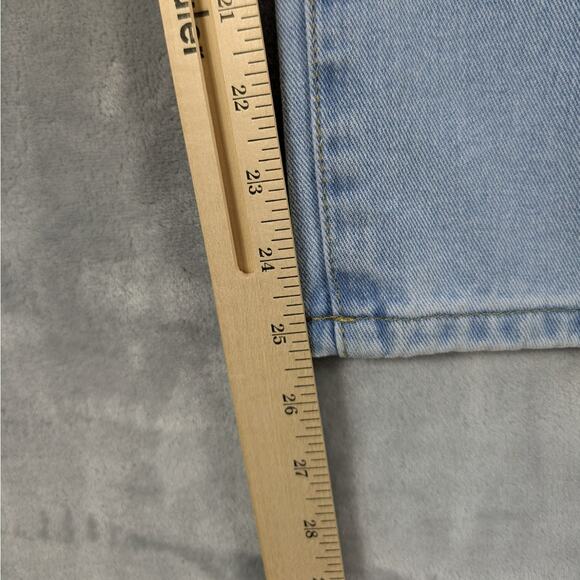 Potili Jeans Womens 18 Asymmetrical waist Light Wash Cropped Capri Distressed - Picture 6 of 10